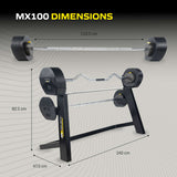 Säädettävä käsipaino TUNTURI MX100 levytanko 12,8 - 45,5 kg