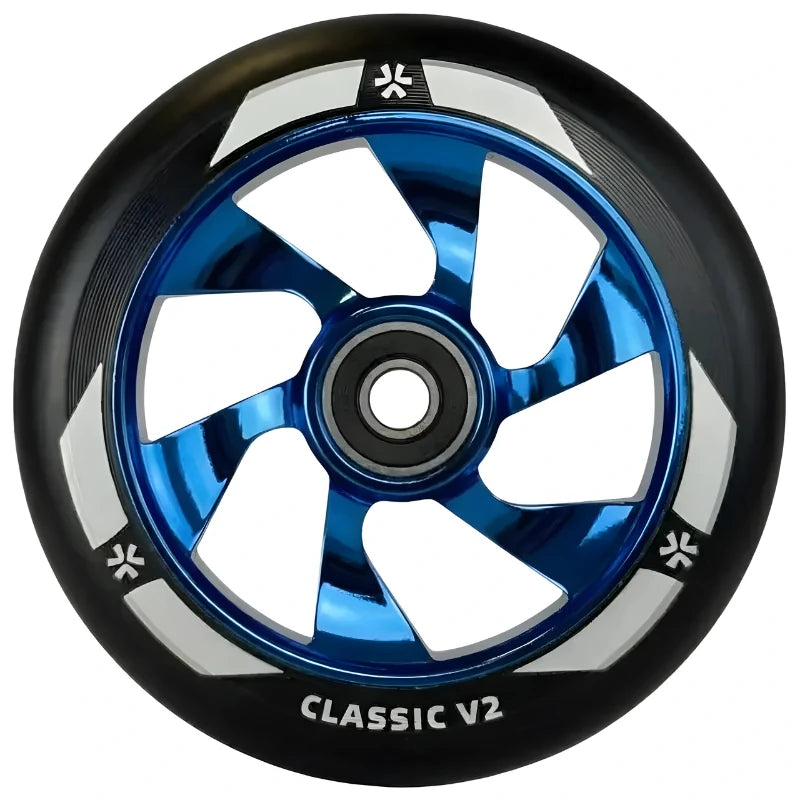 Hjul till sparkcykel Union Credit V2 Pro Scooter Wheel 110mm Krom/Blå