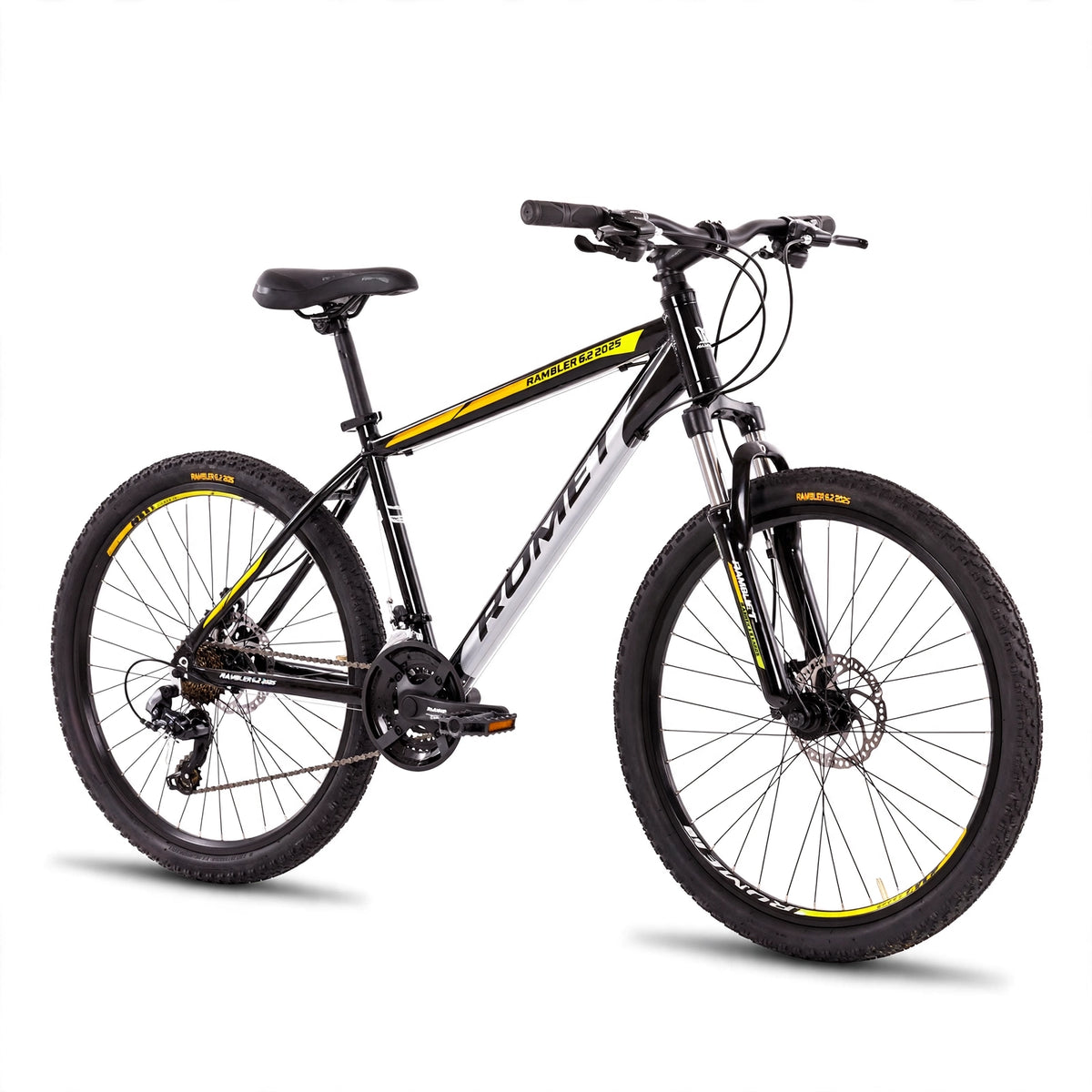 Ungdomscykel ROMET Rambler R6.2, 26" 17" M, svart-gul