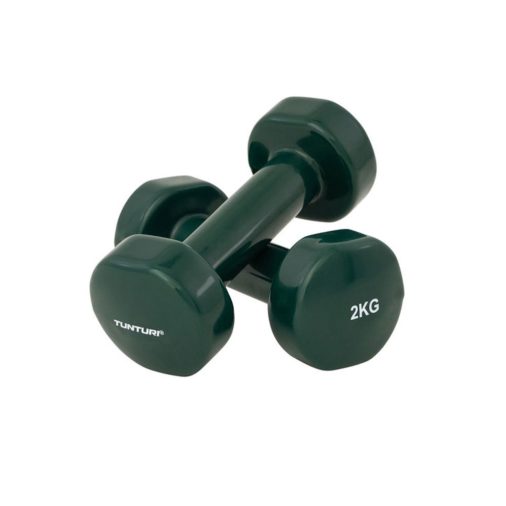 Käsipainot TUNTURI Vinyl Dumbbells 3.0kg, punainen