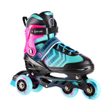 4in1 (rull)uisud NILS EXTREME NH18192 In-line Skates/Hockey Ice Skates, S (29-33), Black/Violet