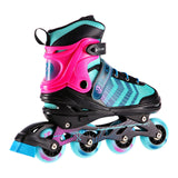 4in1 (rull)uisud NILS EXTREME NH18192 In-line Skates/Hockey Ice Skates, S (29-33), Black/Violet