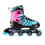 4in1 (rull)uisud NILS EXTREME NH18192 In-line Skates/Hockey Ice Skates, S (29-33), Black/Violet