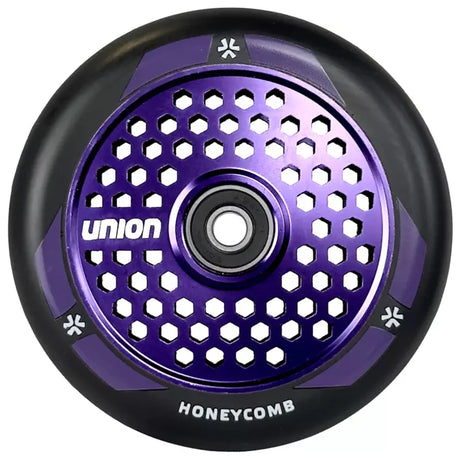 UNION Honeycomb Pro Scooter Wheel 110mm -potkulaudan rengas, musta/kiiltävä violetti