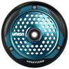 Renkaat temppupotkulautaan UNION Honeycomb Pro Scooter Wheel 110mm, musta/kiillotettu turkoosi
