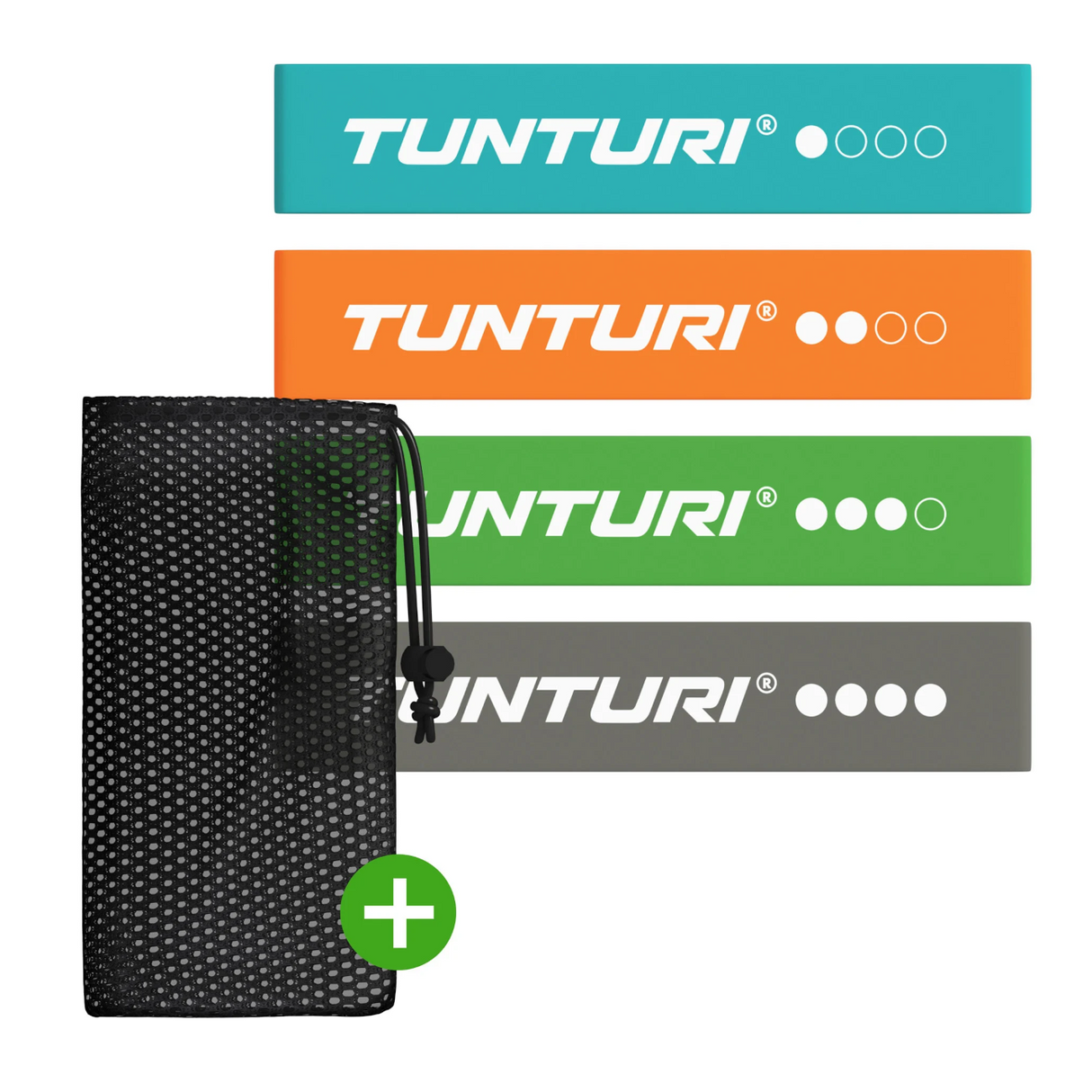 TUNTURI Mini vastuskuminauhasetti, 4 kpl