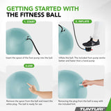Voimistelupallo TUNTURI Gymball 55 cm, Anti-Burst, Mint